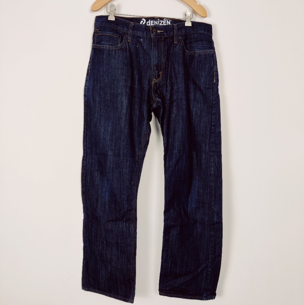 Denizen From Levi's Men's Slim Straight Jeans Dark Blue Size 34 x 30 100% Cotton